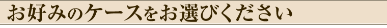 お好みのケースをお選びください